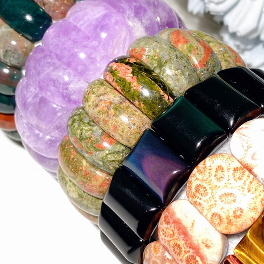10-25mm Mixed Crystal Bangle Bracelet Crystal Healing Bulk Wholesale