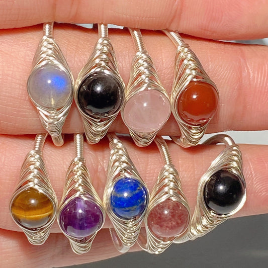 Mixed Cryrstal Adjustable Ring Crystal Healing Bulk Wholesale