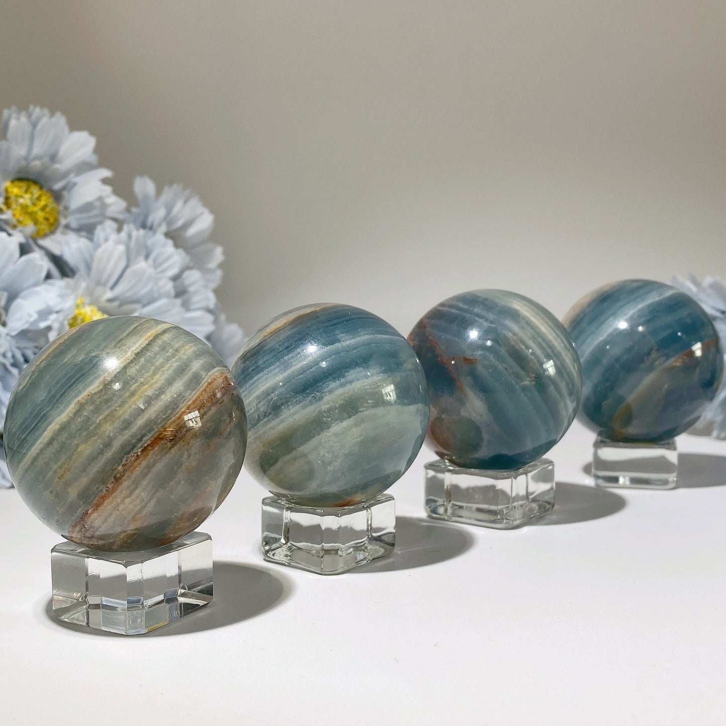 45-50mm Blue Onyx Sphere Crystal Healing Bulk Wholesale