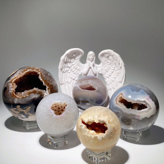 2.0"-4.0" Unique Druzy Agate Sphere Crystal Healing Bulk Wholesale