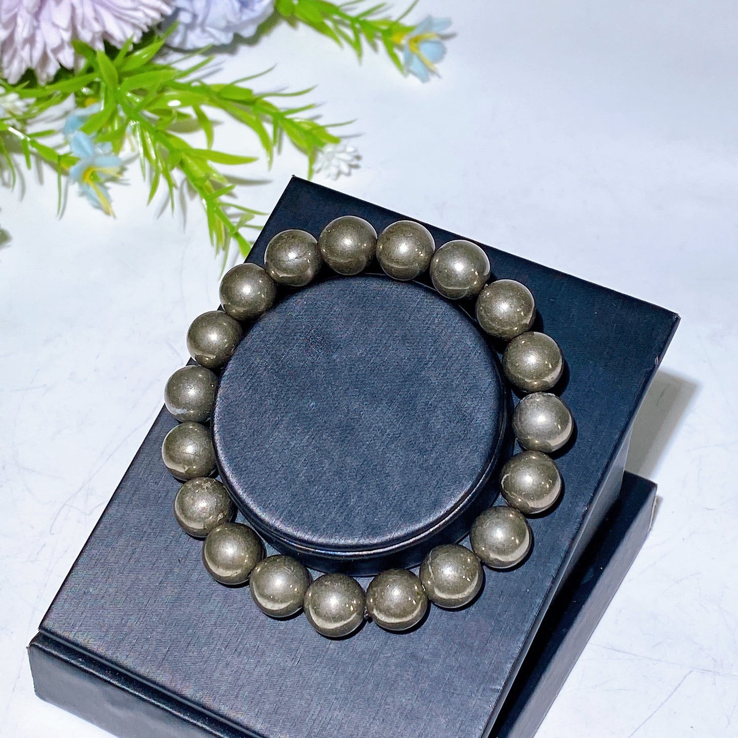 10mm Pyrite Bracelet Crystal Healing Bulk Wholesale