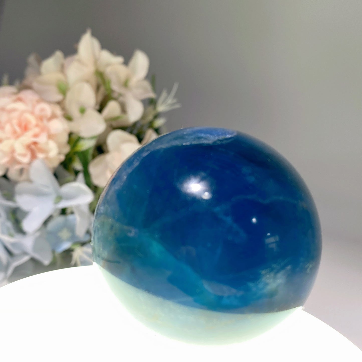 1.5"-2.0" Blue Fluorite Sphere Crystal Healing Bulk Wholesale