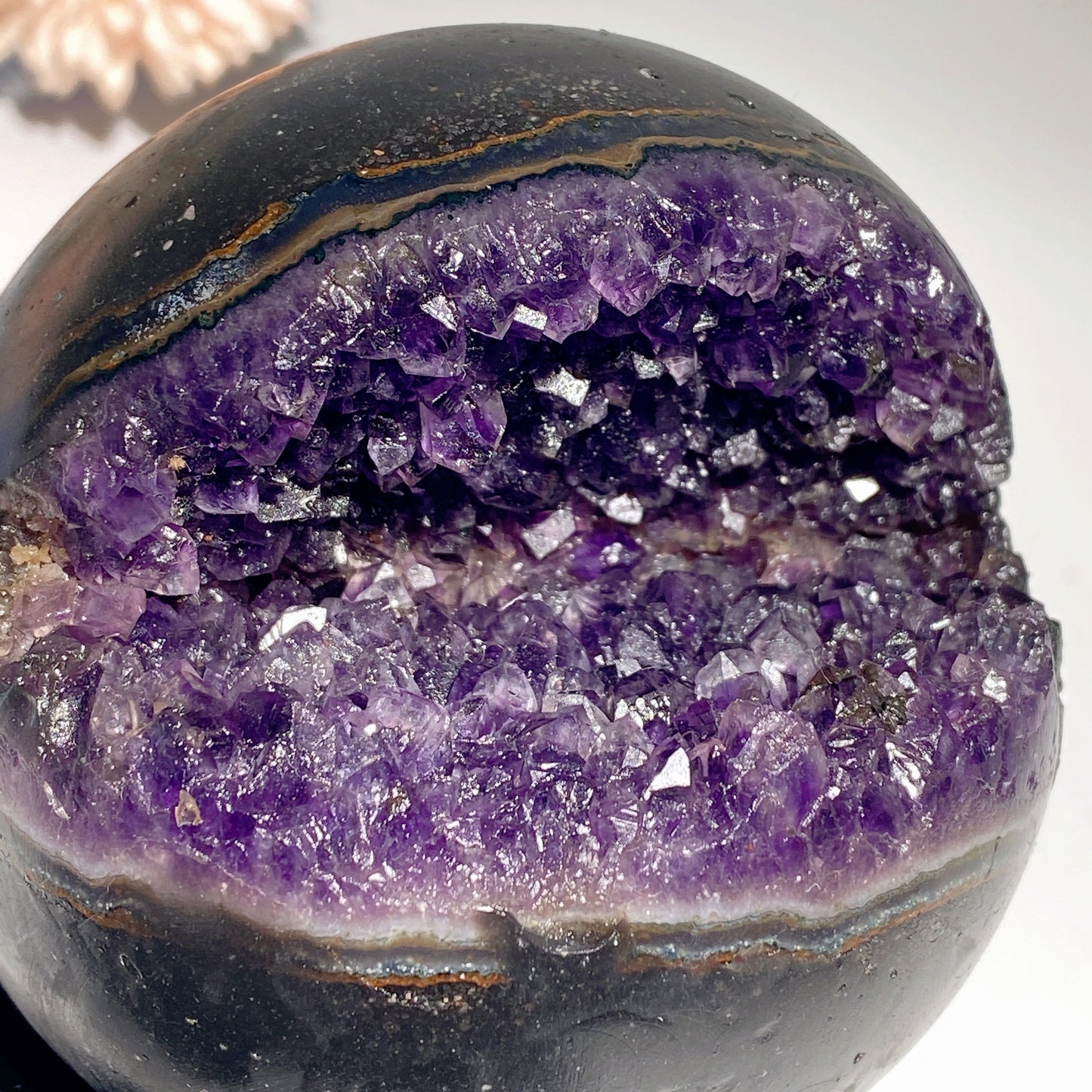 3.4"-3.6" Amethyst Geode with Stand Crystal Healing