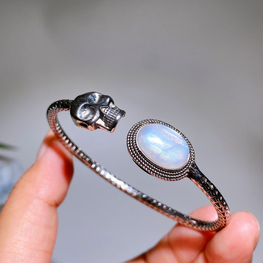 Metal Skull Crystal Bangle Crystal Healing Bulk Wholesale