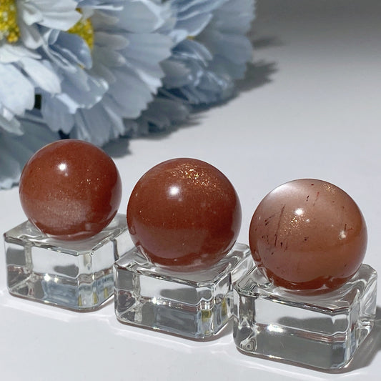 23-25mm Golden Sunstone Sphere Crystal Healing Bulk Wholesale
