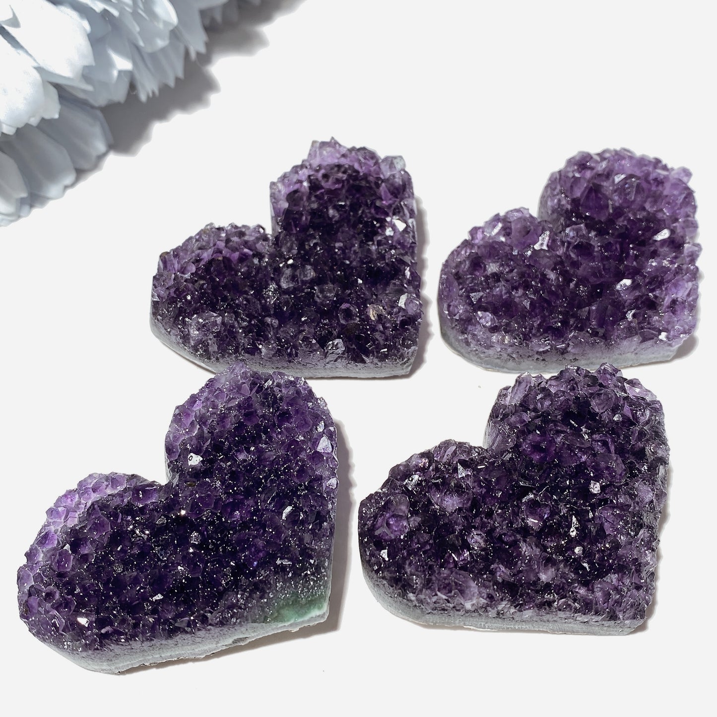 1.5"-2.6" Amethyst Clusters Heart Crystal Healing Bulk Wholesale