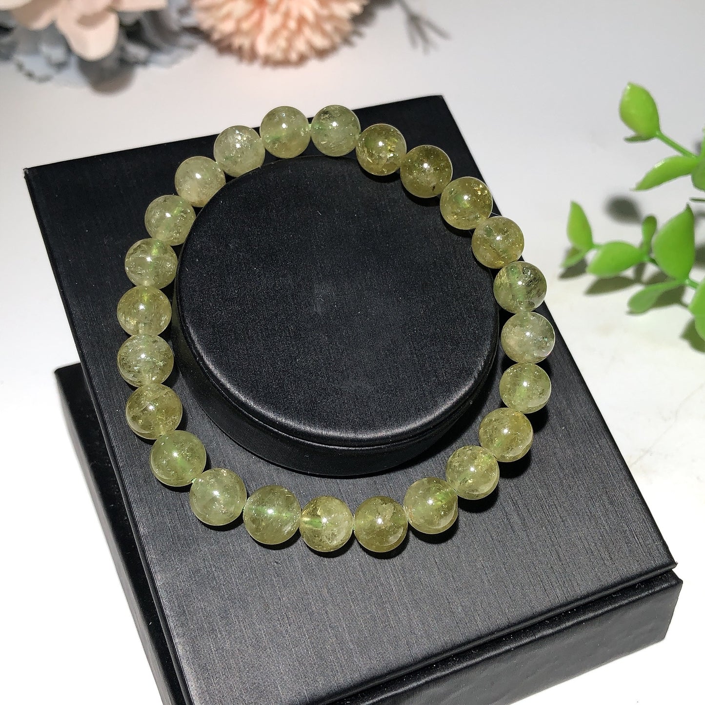 8mm 12mm Golden Healer Tsavolite Crsytal Bracelet Crystal Healing Bulk Wholesale
