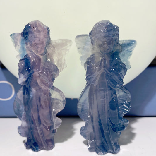 2.7" Fluorite Fairy Carvings Crystal Healing Bulk Wholesale