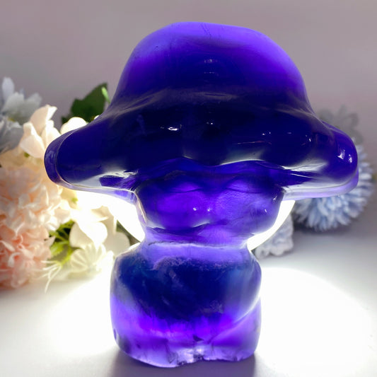 5.3" Fluorite Mushroom Model Carving Crystal Healing Bulk Wholesale