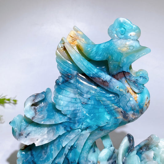 24cm Hand Carved Natural Caribbean Calcite Phoenix Crystal Healing Bulk Wholesale