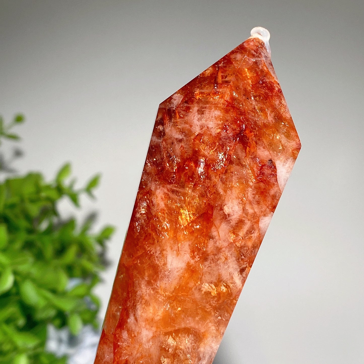 4.5"-6.0" Rainbow Flashing Fire Quartz Wand with Stand Crystal Healing Bulk Wholesale