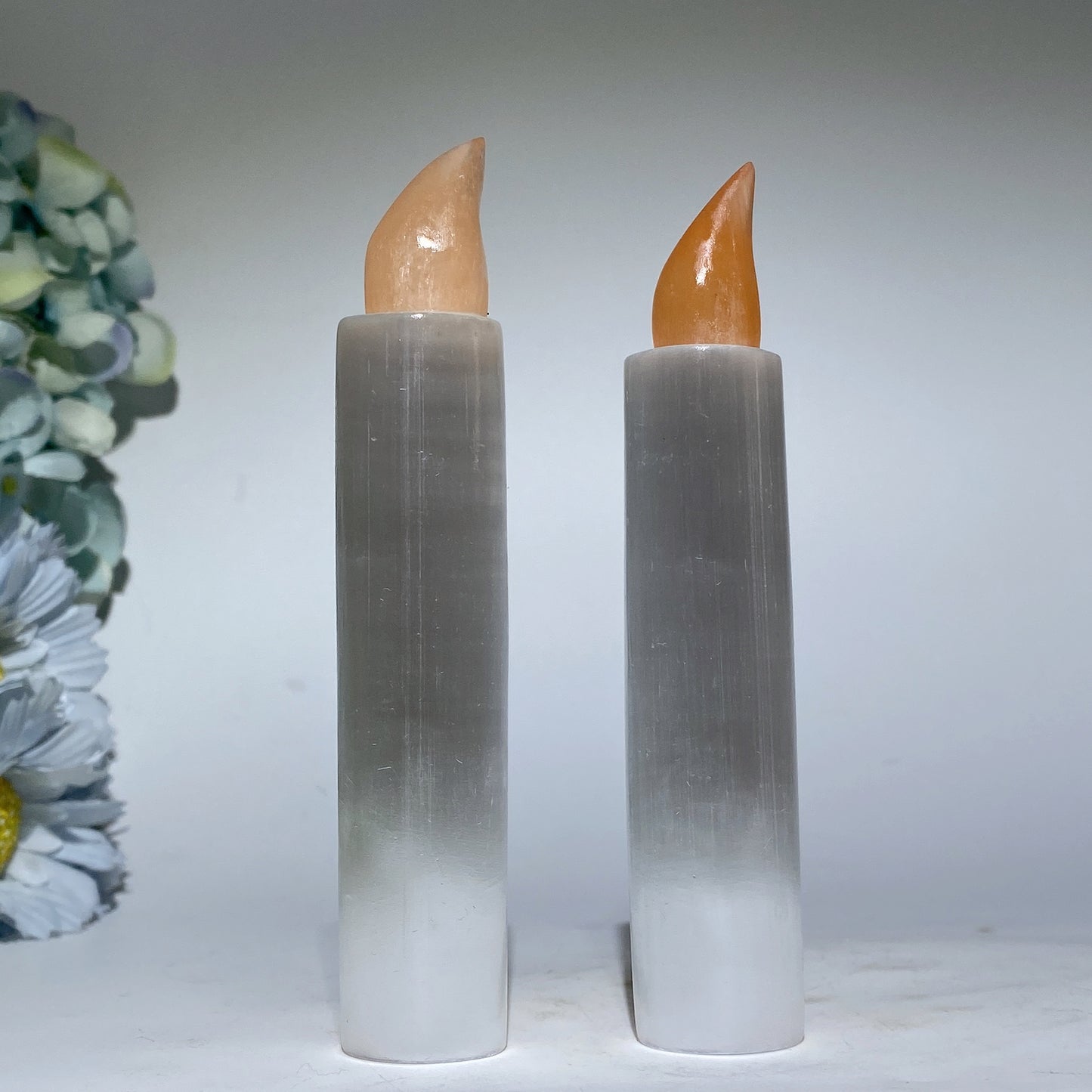 5.1“ Selenite Candle Carvings Crystal Healing Bulk Wholesale