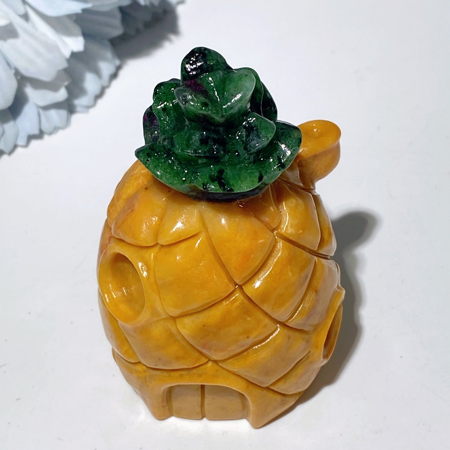 2.6" Yellow Jade Sponge Bob's House Carvings Crystal Healing Bulk Wholesale