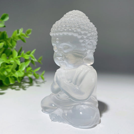 3.3" Selenite Buddha Carvings Crystal Healing Bulk Wholesale