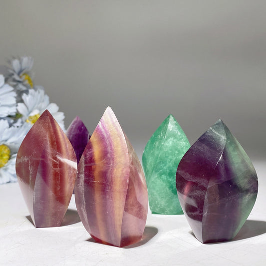 2.3"-2.8" Fluorite Flame Free Form Crystal Healing Bulk Wholesale