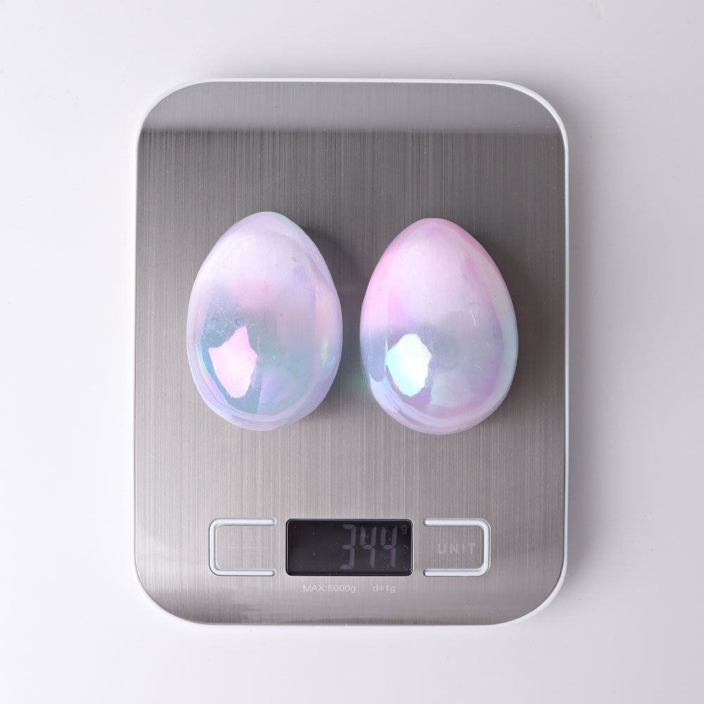 2.5" Aura Angel Crystal Egg Palm Stone
