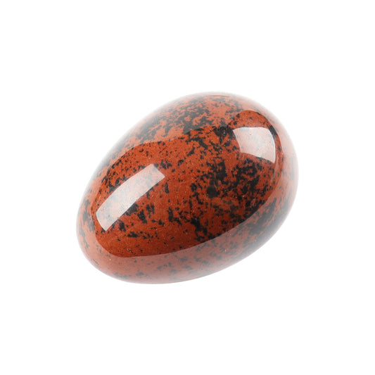 2" Mahogany Egg Shape Crystal Palm Stone