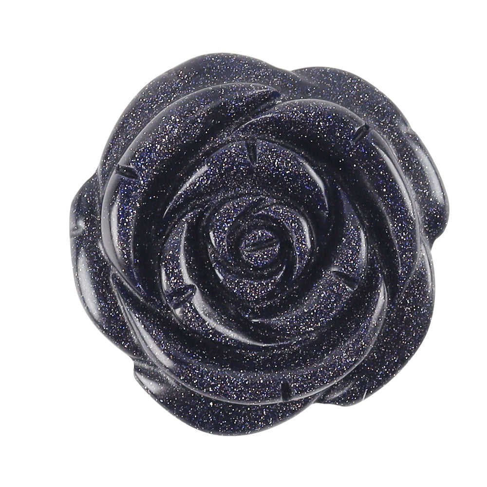 Crystal Flower Pocket Stone Hand Carved Gemstone Flower Healing Crystal Rose Flower For Sale