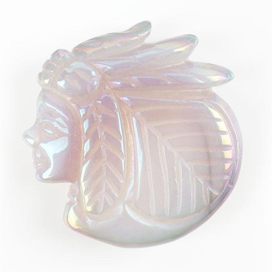 Aura Angel Crystal Druzy Agate Indians Carvings