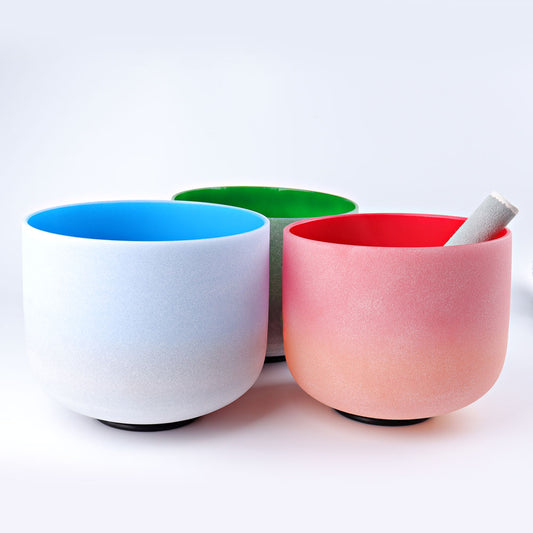 Aura Quartz Signing Bowls for Yoga