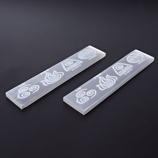 7.7" Selenite Stick with Printing