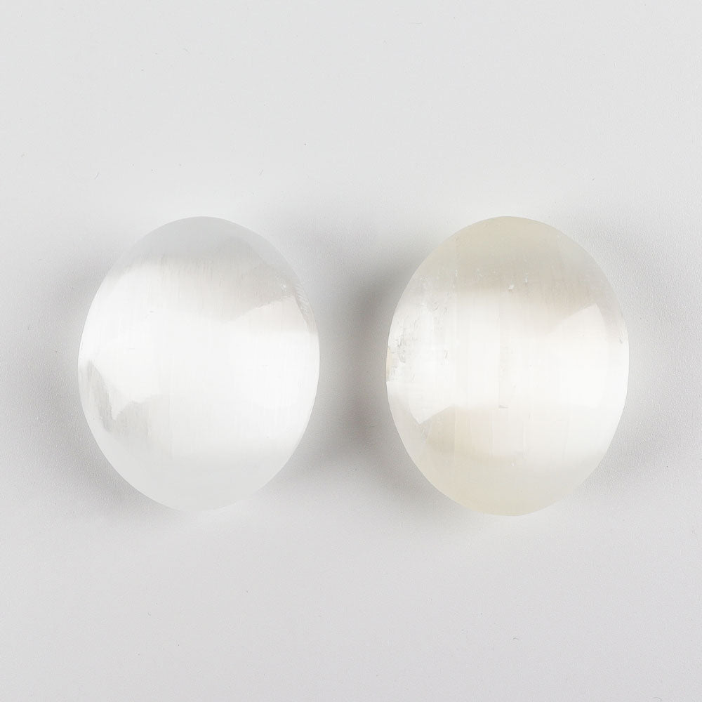 Selenite Palm Stone
