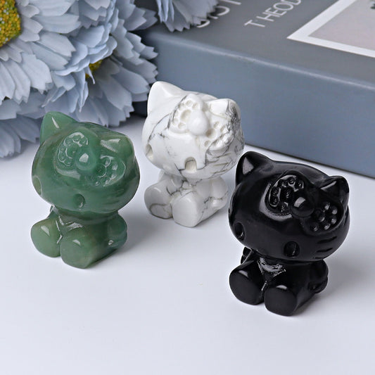 1.85" Hello Kitty Crystal Carvings