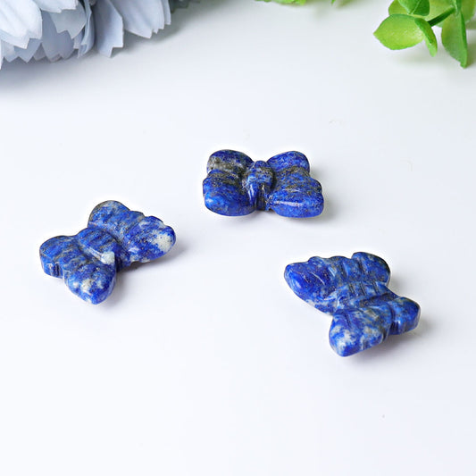 1" Mini Lapis Butterfly Crystal Carvings