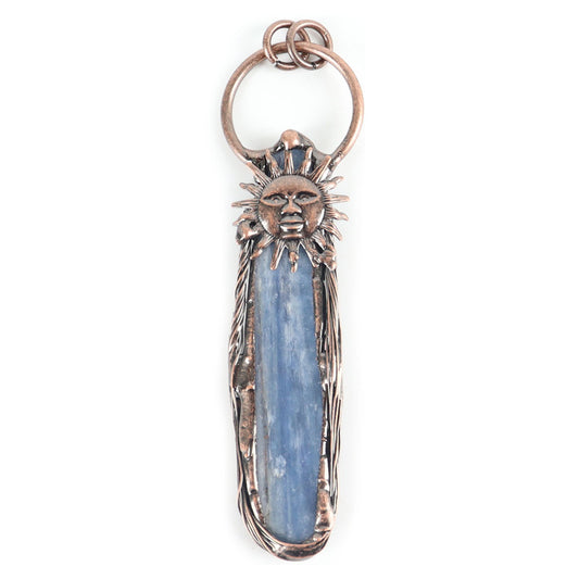 Natural Blue Kyanite Crystal Necklace Pendant For Woman Man