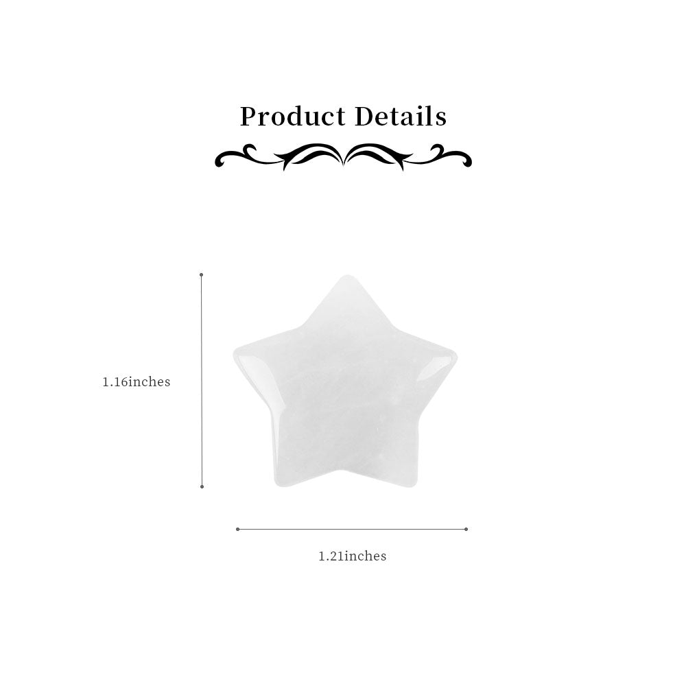 Crystal Carving Polished Star Shape Palm Pocket Stones