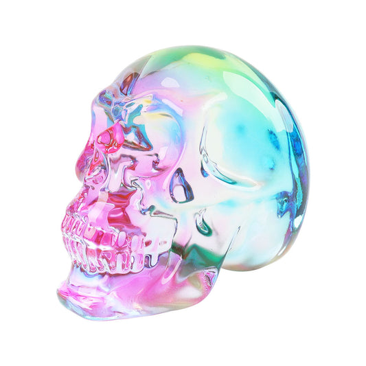 Aura Angel Crystal Glass Rainbow Skull Carving on Discount for Halloween