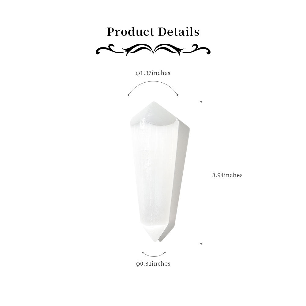 4" Selenite Crystal Point