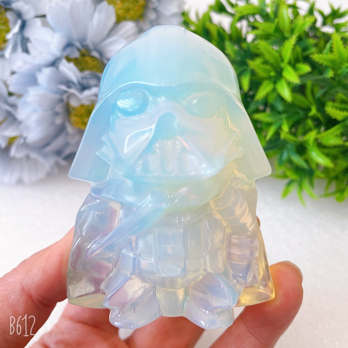 3.2" Opalite Darth Vader Crystal Carvings