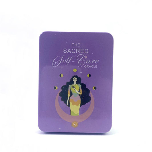 The Sacred Self-care Oracle Card Metal Box Crystal Healing Bulk Wholesale