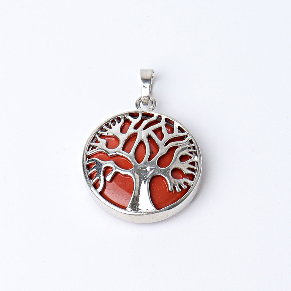1.2" Tree of life Wrapped Crystal Pendant