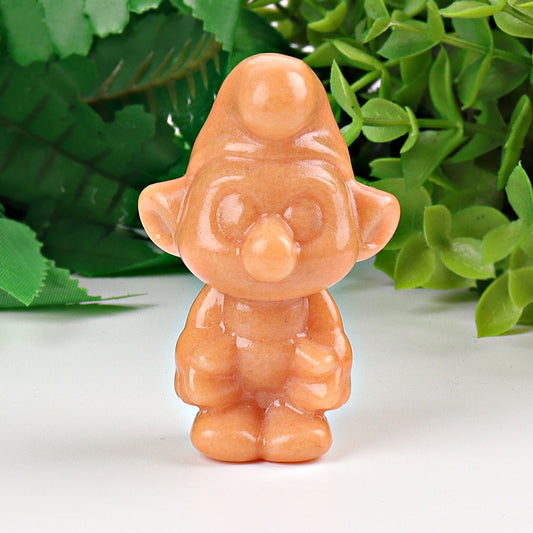 2.3" Yellow Jade Smurfs Crystal Carvings