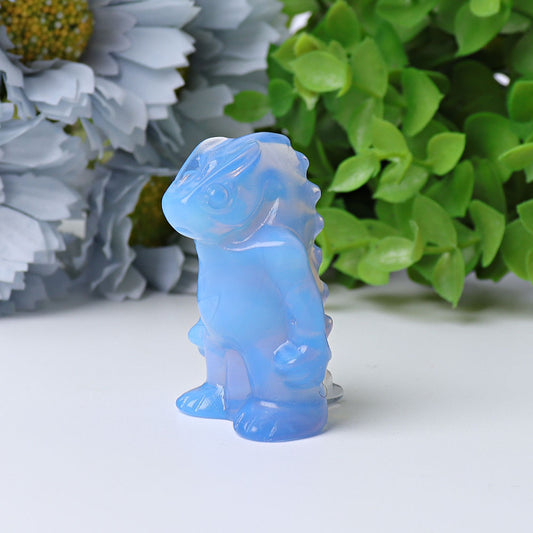 1.88" Blue Opalite Dinosaur Crystal Carving