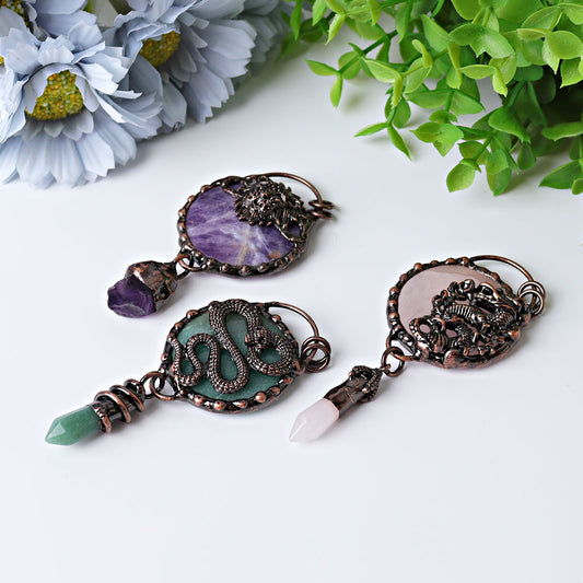 3.5" Vintage Crystal Pendant