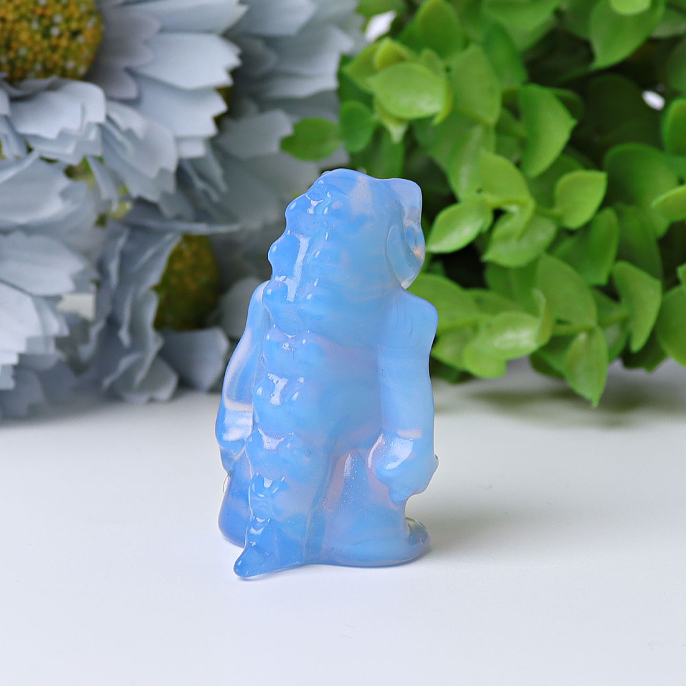 1.88" Blue Opalite Dinosaur Crystal Carving