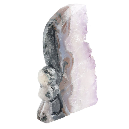 Amethyst Crystal Cluster Stone Carving Fairy Free Form