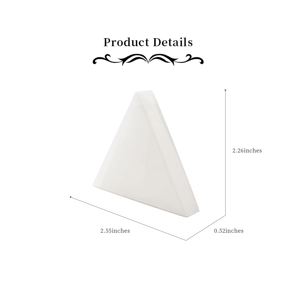Triangle Selenite Slab Crystal Charging Plate