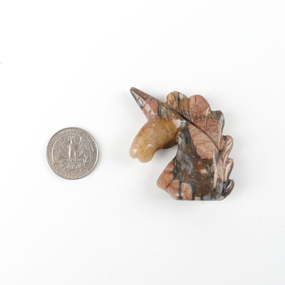 2" Que Sera Crystal Carving Unicorn