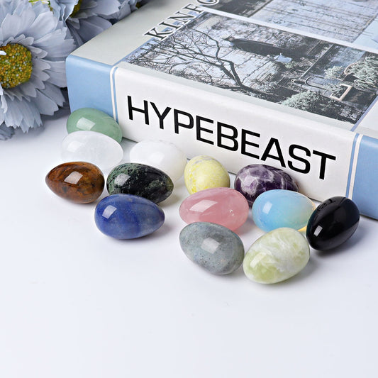 1.2" Mini Egg Crystal Palm Stone