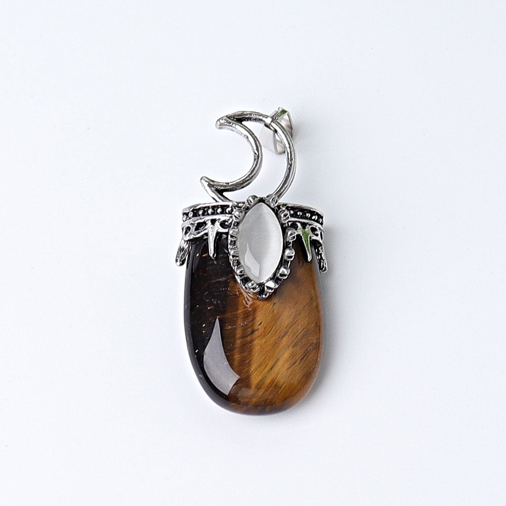 Crystal Pendant with Moon Decoration