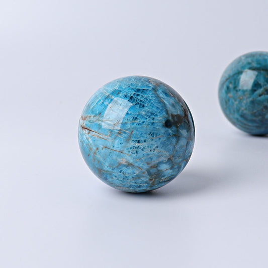 1.7" Blue Apatite Crystal Sphere