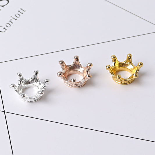 Set of 3 Mini Metal Crown Design Stand