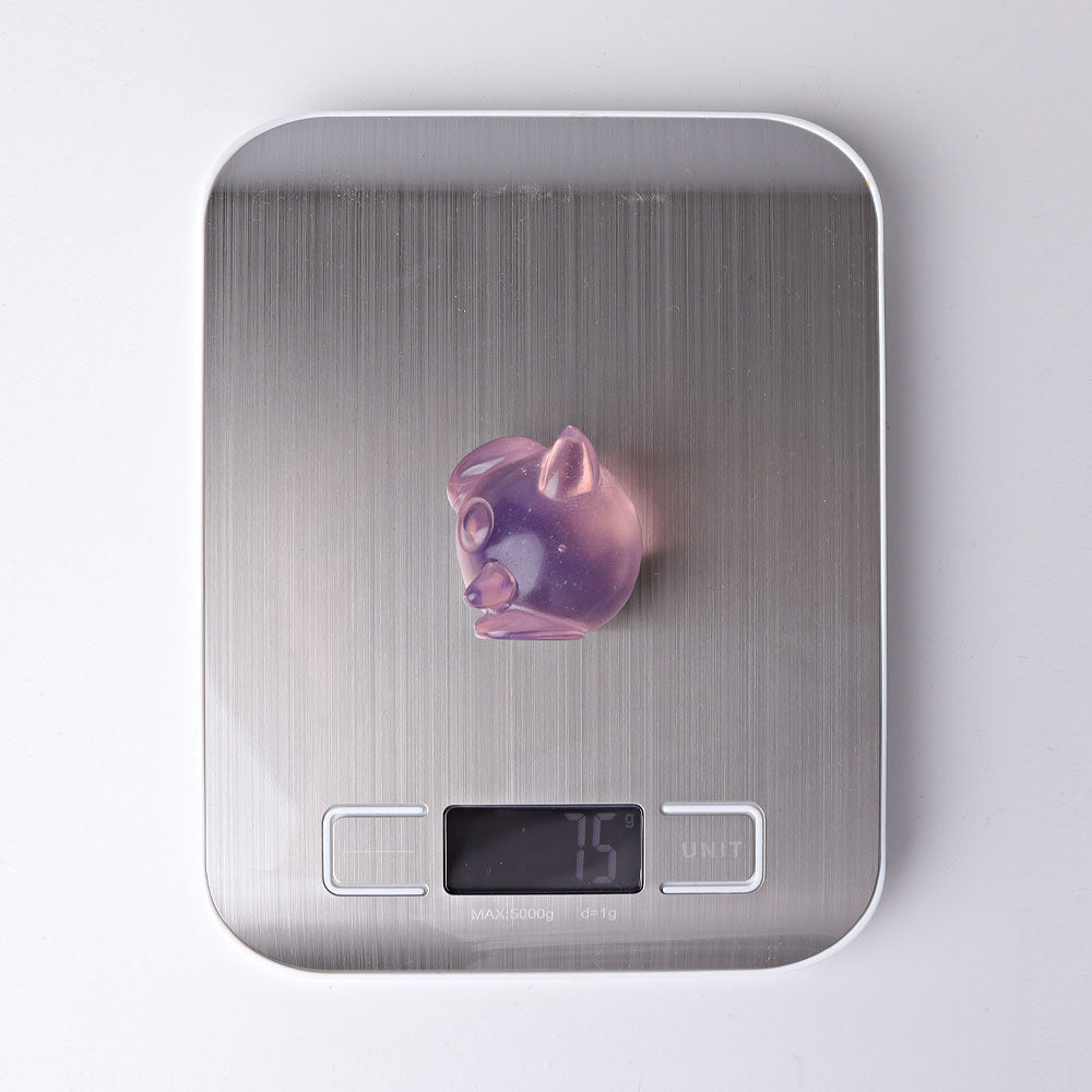 1.6" Pink Opalite Jiggly Puff Crystal Carvings