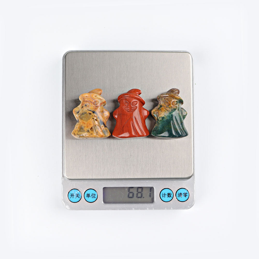 1.5" Mixed Crystal Ghost Carvings for Halloween