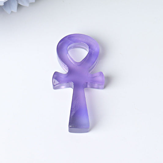 2" Fluorite Crystal Anka Carvings
