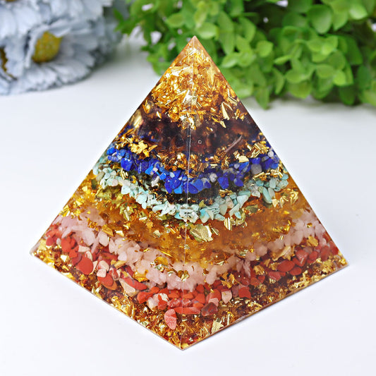 3.8" Resin Chakra Pyramid Free Form